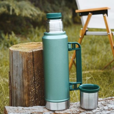 Amerikanischer Stil Großkapazität Edelstahl Vakuum-Wasserflasche Thermos 1 L mit Griff