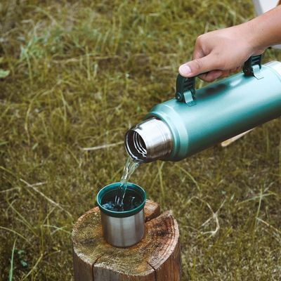 Amerikanischer Stil Großkapazität Edelstahl Vakuum-Wasserflasche Thermos 1 L mit Griff
