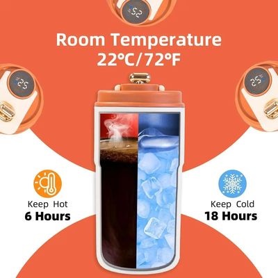 450 ml Smart Temperature Display Reisemug mit Edelstahlmaterial und Schnürstange