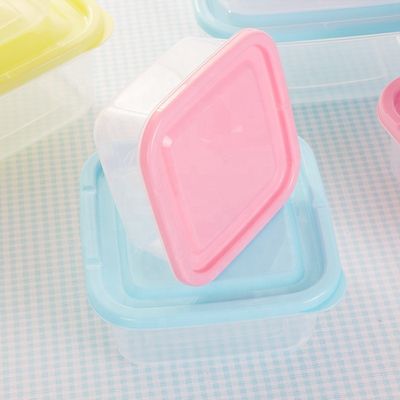 Platzsparende Mini-Plastik-Lebensmittelbehälter für Kühlschrank und Mikrowelle
