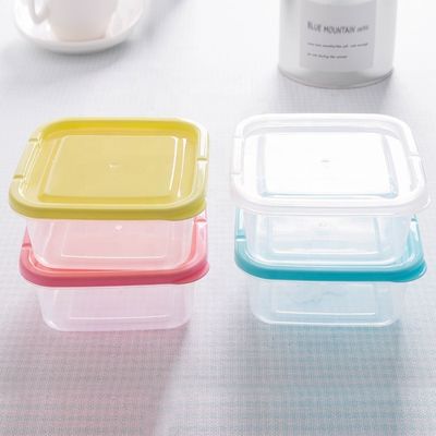 Platzsparende Mini-Plastik-Lebensmittelbehälter für Kühlschrank und Mikrowelle