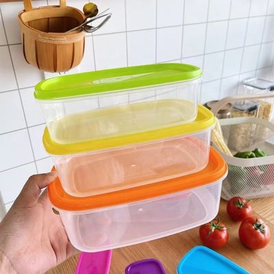 Lebensmittellagerlösung Rechteckiger transparenter BPA-freier Kühlschrankorganisierer aus Kunststoff