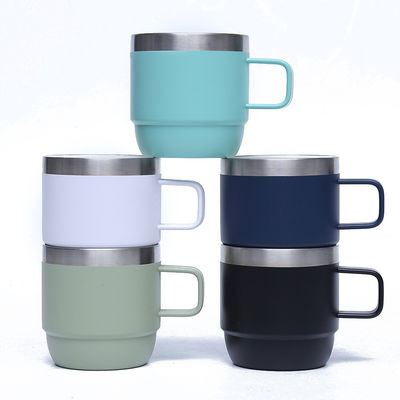 Nachhaltige Keramik-ausgekleidete Espresso Tassen 6oz Doppelwand 304 Edelstahl Kaffeetasse