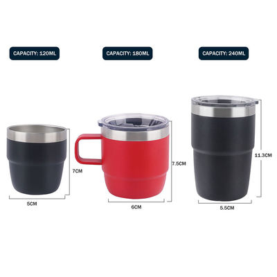 Nachhaltige Keramik-ausgekleidete Espresso Tassen 6oz Doppelwand 304 Edelstahl Kaffeetasse
