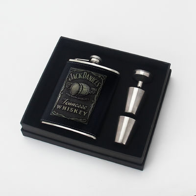 304 Edelstahl Hüftflasche Set für Alkohol Matte Schwarz Kapazität 1oz 2oz 3oz 4oz 5oz