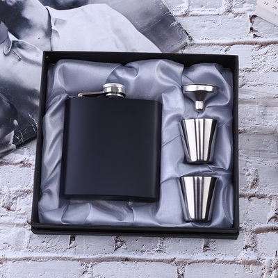 304 Edelstahl Hüftflasche Set für Alkohol Matte Schwarz Kapazität 1oz 2oz 3oz 4oz 5oz