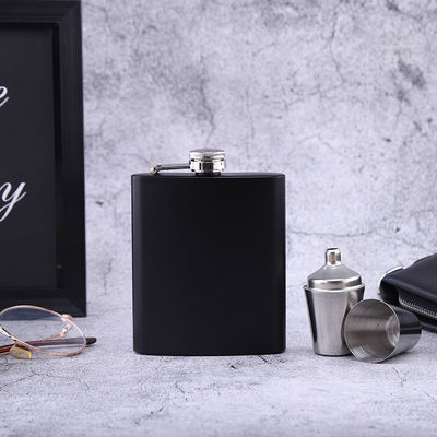 304 Edelstahl Hüftflasche Set für Alkohol Matte Schwarz Kapazität 1oz 2oz 3oz 4oz 5oz