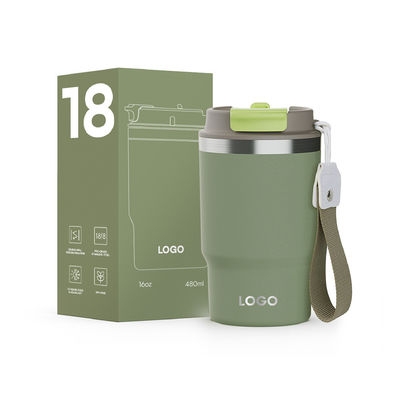 Edelstahl 16oz Tumbler mit Vakuum isoliert Kaffeetasse BPA-freies Deckel angepasst