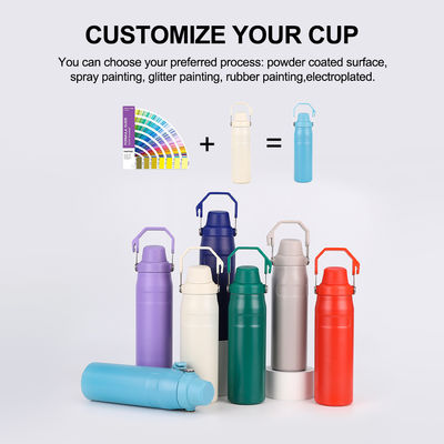 16oz/24oz/36oz Wärmedämmung Edelstahl Wasserflasche für Pulver beschichtet