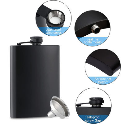 Portable Edelstahl Camping Hip Flasche undicht Whisky Geschenk Set für Outdoor-Spaß