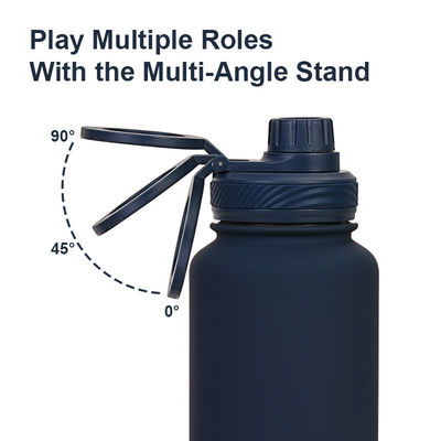 Sport Isolierte Edelstahl-Wasserflasche mit Handy-Stand Magnetische Halterung Nachhaltig