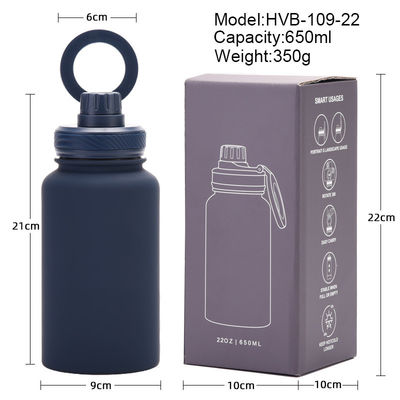 Sport Isolierte Edelstahl-Wasserflasche mit Handy-Stand Magnetische Halterung Nachhaltig
