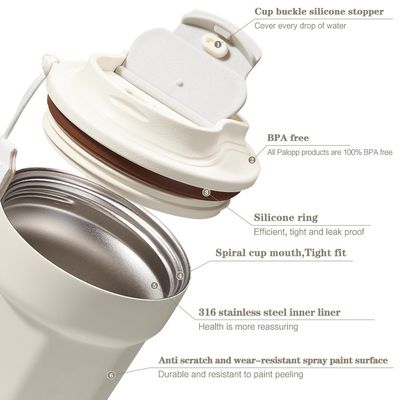 Edelstahl Kaffeetasse für moderne Autos mit Vakuumdämmung
