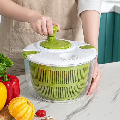 Komfortable Handfläche 5L großer Salat Spinner Trockner mit individuellem Logo akzeptabel