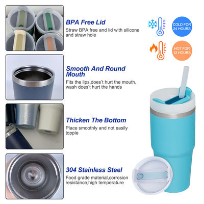 Wärmedämmung 14oz Kinderbecher mit Stroh BPA frei Doppelwand Edelstahl Tumbler