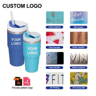 Wärmedämmung 14oz Kinderbecher mit Stroh BPA frei Doppelwand Edelstahl Tumbler