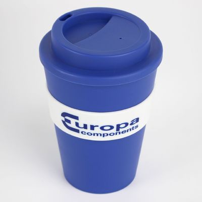12oz 350ml PP Silicone Cover Bambusfaser Wiederverwendbare Kaffeetasse mit Deckel Ein idealer Geschenkartikel