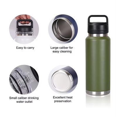 Erwachsene 18 oz 26 oz 36 oz Isolierte Wasserflasche Doppelwand Edelstahl Fitnessstudio Sport Trinkflasche