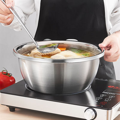 Personalisiertes Logo Vielseitiges Küchensieber aus Edelstahl 304 Mikroporöses Colander Reiswaschbecher Set 550g
