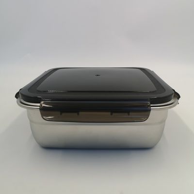 Rechteckige 400/750/1200ml Edelstahl Bento Lunch Box Set mit Schließdeckel und langlebig