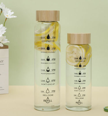 TOUR Outdoor-Aktivitäten Glas-Tumbler-Tupfen mit 700ml / 1000ml Kapazität und Zeit Skala