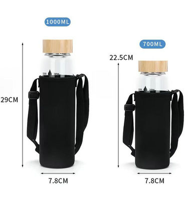 TOUR Outdoor-Aktivitäten Glas-Tumbler-Tupfen mit 700ml / 1000ml Kapazität und Zeit Skala