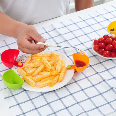 10g Essig Tomaten Dip Clips Gewürzgeschirr Plastik Dip Clip Schüssel Für Tellerhalter