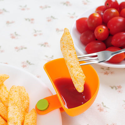 10g Essig Tomaten Dip Clips Gewürzgeschirr Plastik Dip Clip Schüssel Für Tellerhalter
