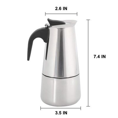 Kaffee-Tee-Werkzeuge 6 Tassen Edelstahl Moka Topf Espresso Kaffeemaschine von Bialetti