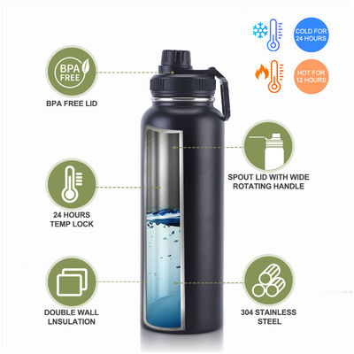 32oz/64oz Vakuum Flasche Wasserflasche für direktes Trinken bei Sport GYM Edelstahl