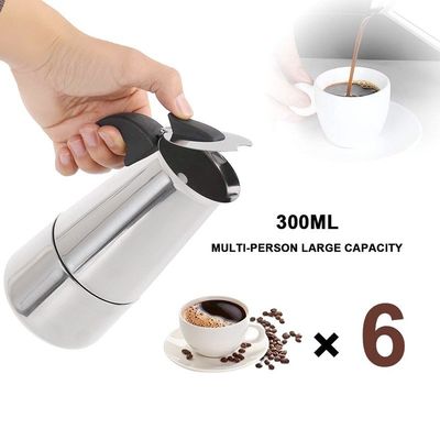 Kaffee-Tee-Werkzeuge 6 Tassen Edelstahl Moka Topf Espresso Kaffeemaschine von Bialetti