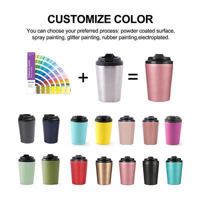 12oz Reise-Wiederverwendbare Kaffeetasse Becher Isolierter Thermischer Edelstahl-Tumbler Höher