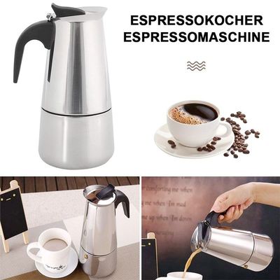 Kaffee-Tee-Werkzeuge 6 Tassen Edelstahl Moka Topf Espresso Kaffeemaschine von Bialetti