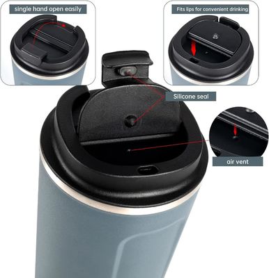 Edelstahl-Reisemug 510 ml Isolierter Kaffeespritz-Staubsauger für Geschenke