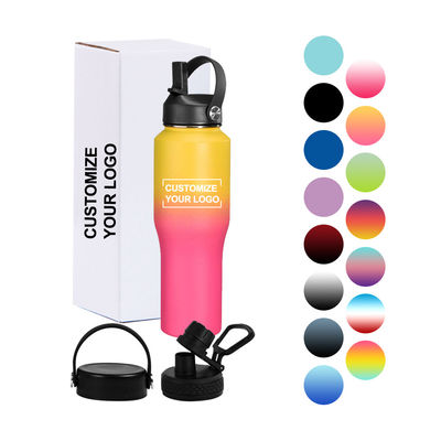 Verbessern Sie Ihre Campingausrüstung mit dieser 32oz Edelstahl-Wasserflasche und dem Auslassdeckel