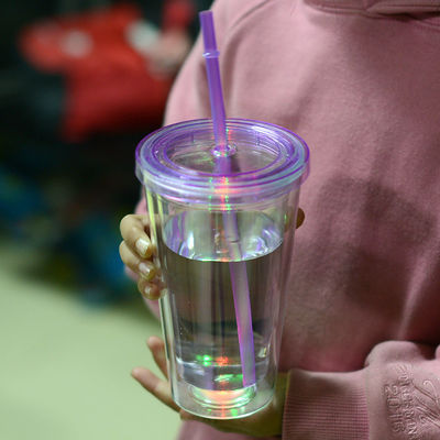 16oz Led Trink Party Wasser Blitzlichter Licht Up Cup Plastik Led Doppelwand Tumbler