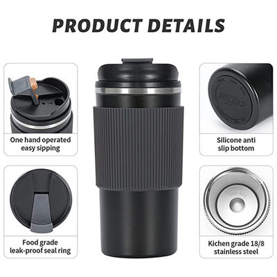 Modernes Design Custom BPA-freie Grip-Auto Doppelwand 450ML Edelstahl-Tasse
