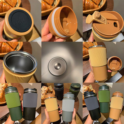 Modernes Design Custom BPA-freie Grip-Auto Doppelwand 450ML Edelstahl-Tasse