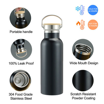 500 ml/750 ml Vakuum isolierte Getränkeflaschen mit nachhaltigem Doppelwand-Edelstahl