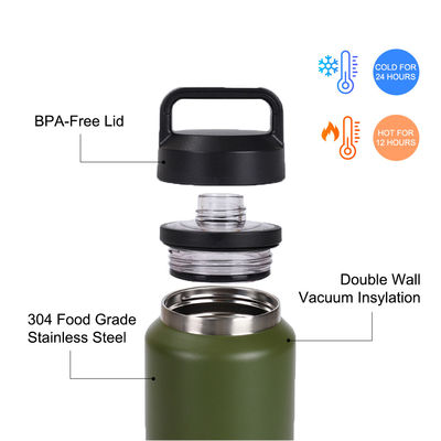 Edelstahl 26oz Wasserflasche Großkapazität 36oz Doppelwand Portable 18oz Flaschen