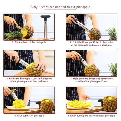 Edelstahl 304 Ananas Corer Slicer Schnelle Küchengadget für einfache Kernentfernung