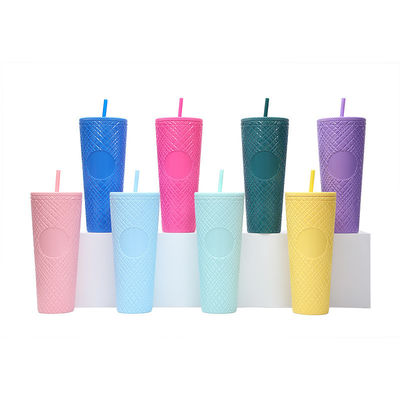 Genießen Sie Ihre Lieblingsgetränke unterwegs mit diesem 24oz/710ml Tumbler Cup BPA Free Strohdeckel