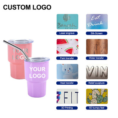 Wiederverwendbares Mini-Tumbler-Schussglas aus 304 Edelstahl mit individuellem Logo