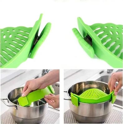 Einstellbarer Snap-N-Strain-Töpfer-Strainer und Pasta-Strainer