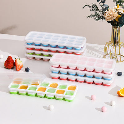 Stackbare Eisbecher mit abnehmbarem, verschüttungsbeständigem Deckel, BPA-frei und aus Silikonmaterial