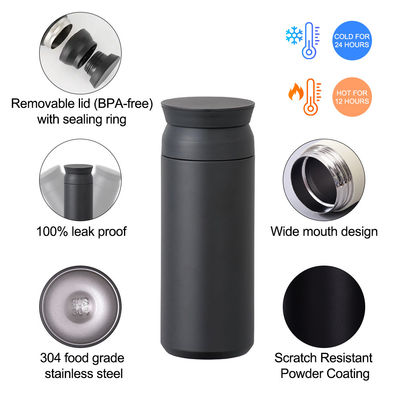 350 ml 500 ml Doppelwand-Reise-Kaffee-Tumbler mit Grip-Beschichtung Vakuumisoliert