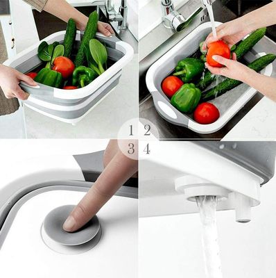 Custom Logo Tellerwanne zum Waschen und Entwässern Gemüse Obst Klappbrett