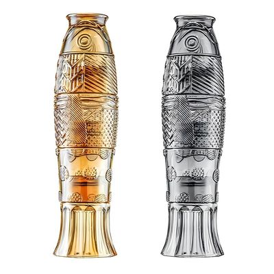 Handgefertigte Amber Blau Grau Glas Koi Fisch Set für Geschäftsgeschenke im amerikanischen Stil