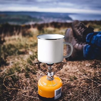 Custom Logo Emaille Camping Kaffeetasse Europa Design Stil mit HANDGRIP Zubehör