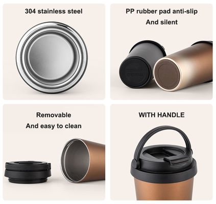 500 ml Kapazität Wärme-Leckage-Proof Edelstahl Vakuum isolierte Reisemug mit Griff